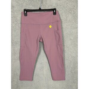 ALONG FIT Capri Leggings for Women Pockets Medium Capri-pink New With Tag's.